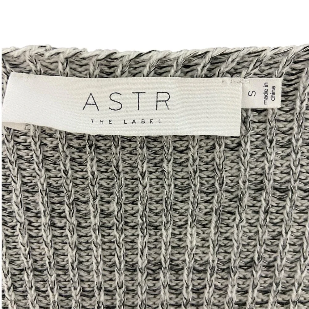 ASTR The Label Grey Knit Wrap Front Long Sleeve Sweater Office Top Women's Small